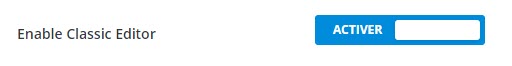 Enable classic editor