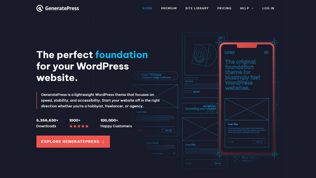 thème wordpress generatepress