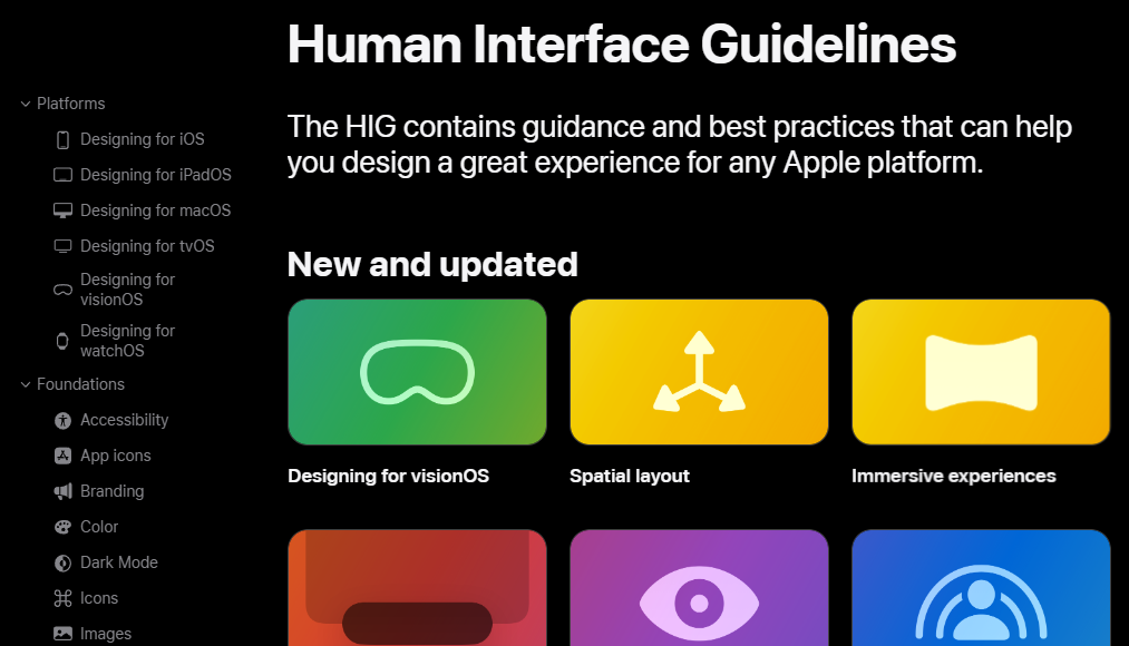 apple human interface guidelines