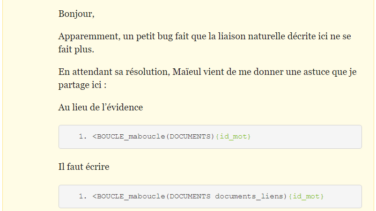 Codes et astuces SPIP (archives)